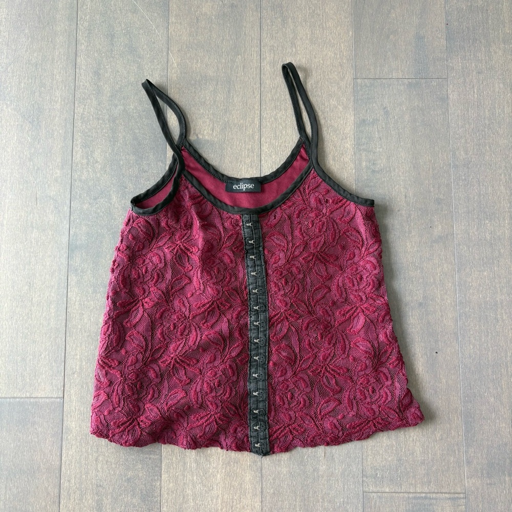 Burgundy Lace Women's Top
